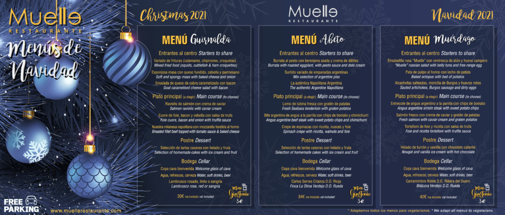 MENUS NAVIDAD 2021 MUELLE