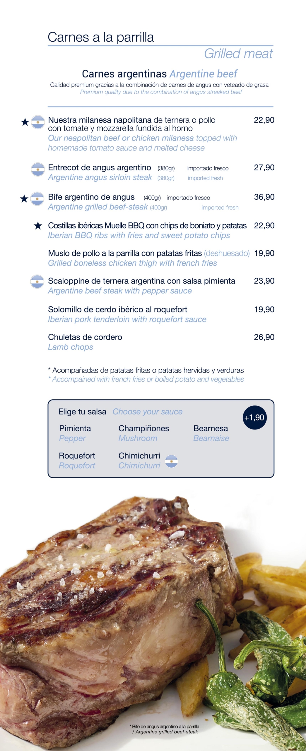 Menu Restaurante Muelle