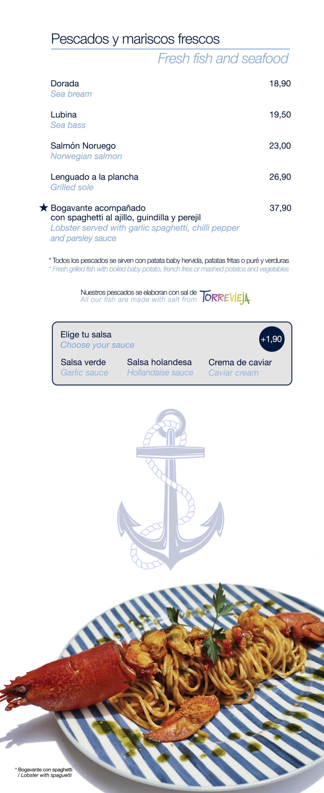 Menu Restaurante Muelle